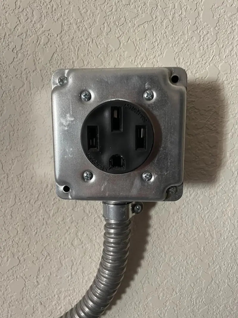 NEMA 14-50 outlet installed for Electrical Panel Upgrade in Fargo